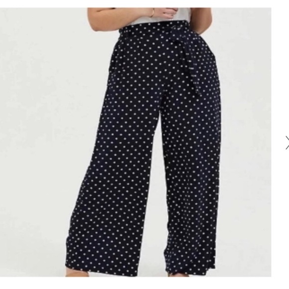 torrid Pants - Torrid NWT polka dot weave wide leg tie waist pant